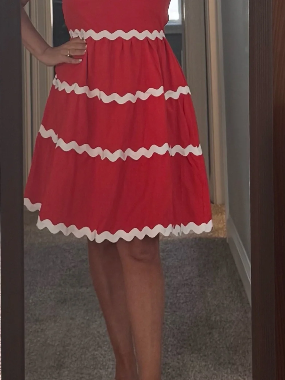 Red  Ric-rac  Sundress - Picture 5 of 8
